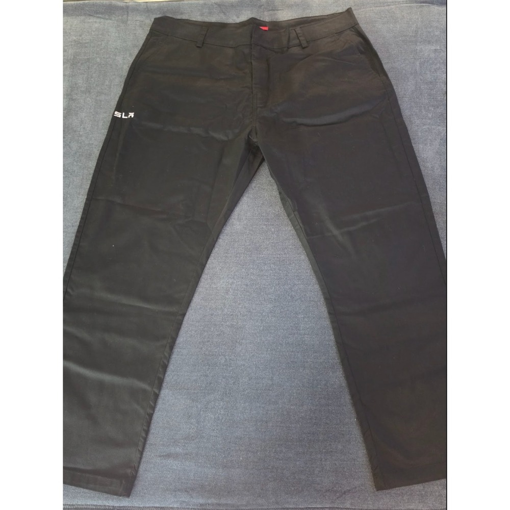 Tesla Motors Employee Uniform Pants Mens Black Work Trousers Logo Size 42x30